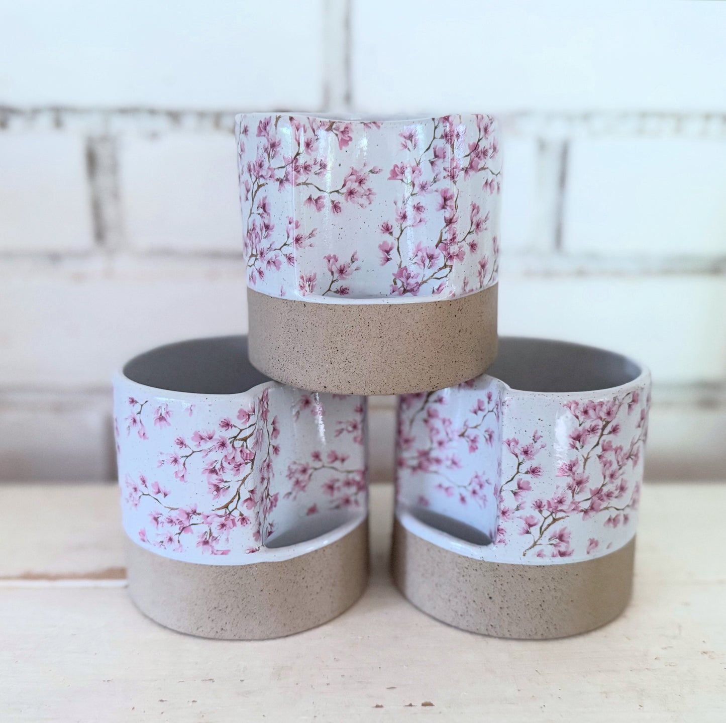 Cherry blossom Candle body with match pocket- Single