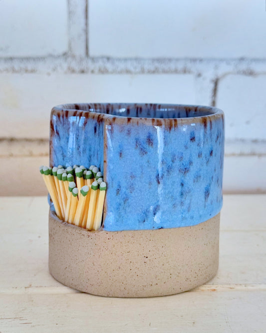Blue Candle body with match pocket - 6 pack