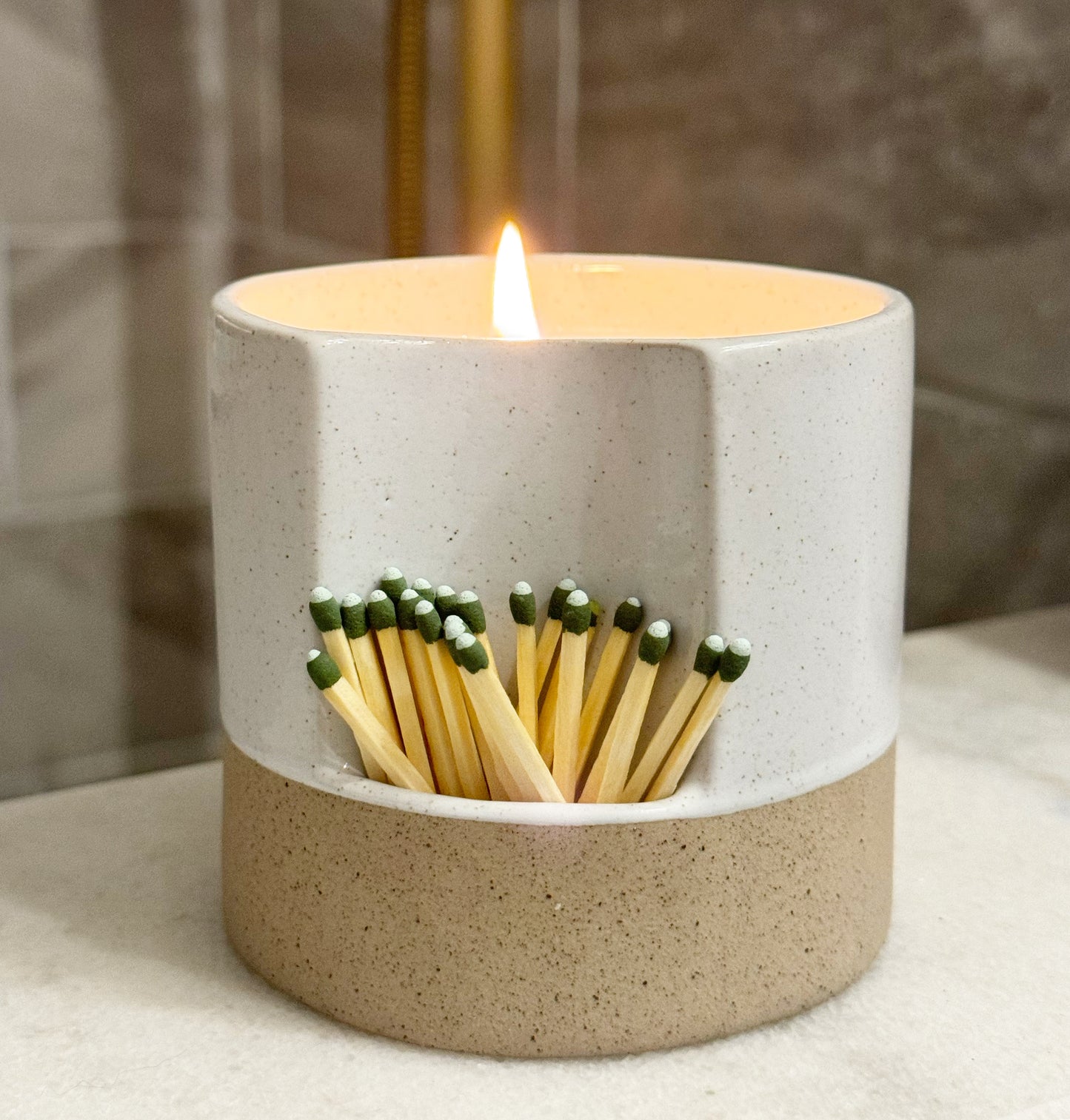 Candle body with match pocket- Single